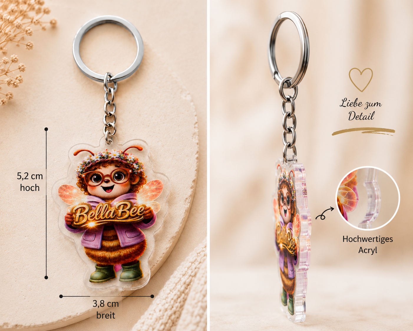Bella Bee® Schlüsselanhänger – Der Klassiker von B.Bee Label