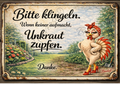 Emailleschild - Bärbel die Henne – Bitte klingeln.