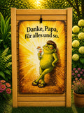 Emaille-Schild „Danke, Papa, für alles und so.“ - FIK der Frosch