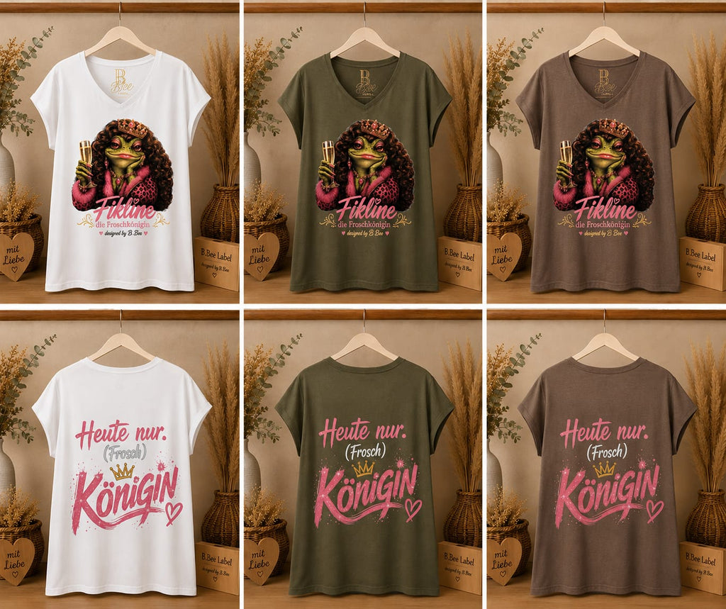FIKLINE – Damen-Shirt „Heute nur (Frosch-)Königin“