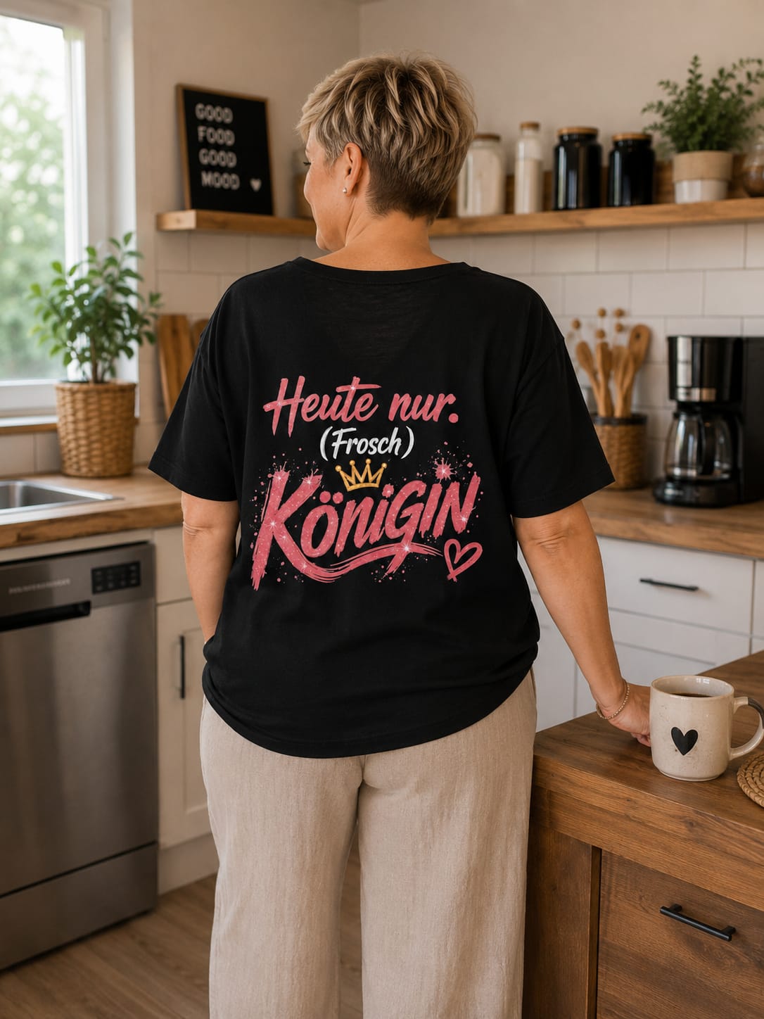 FIKLINE – Damen-Shirt „Heute nur (Frosch-)Königin“