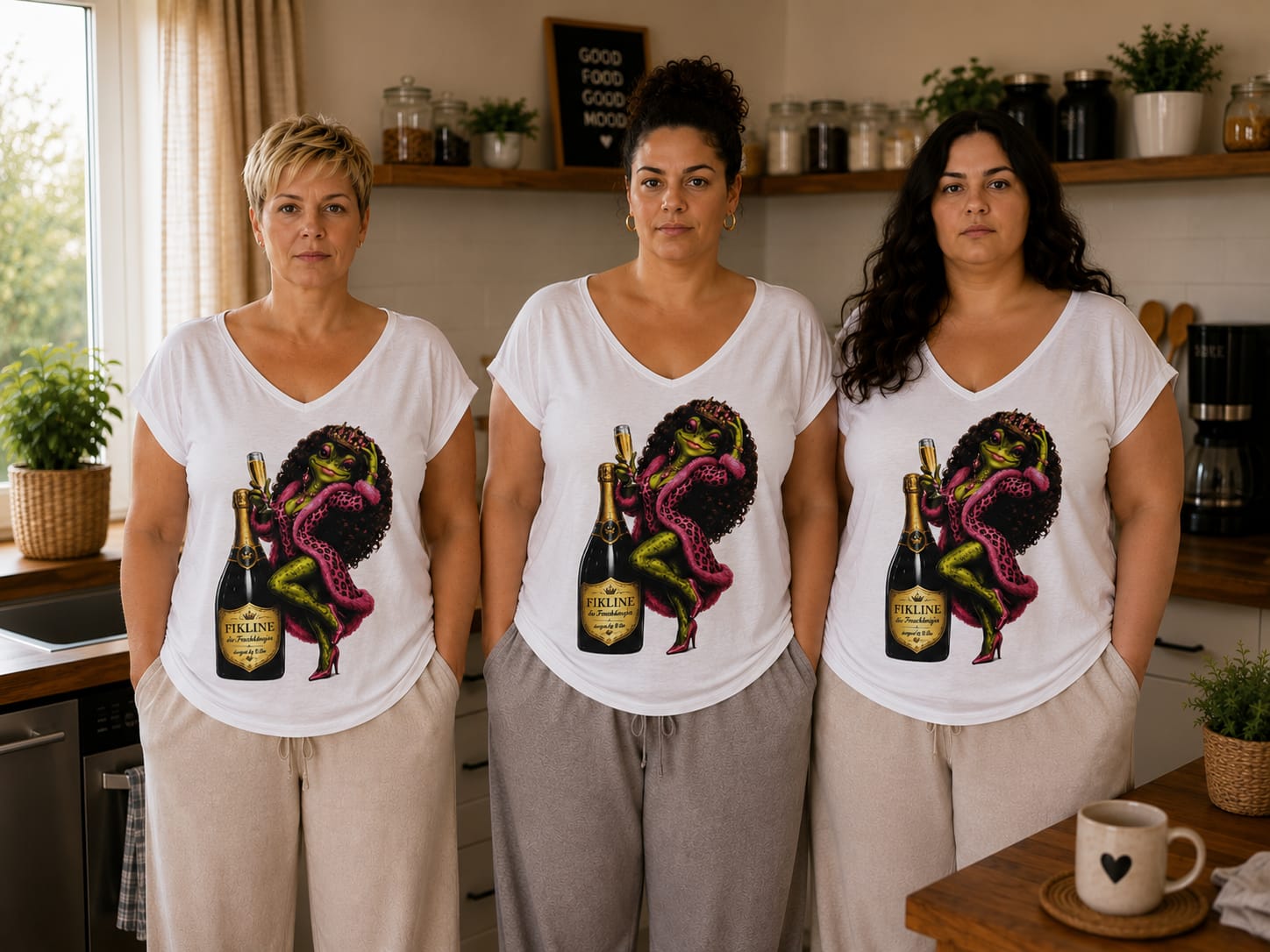 FIKLINE – Damen-Shirt „Nicht schubsen!