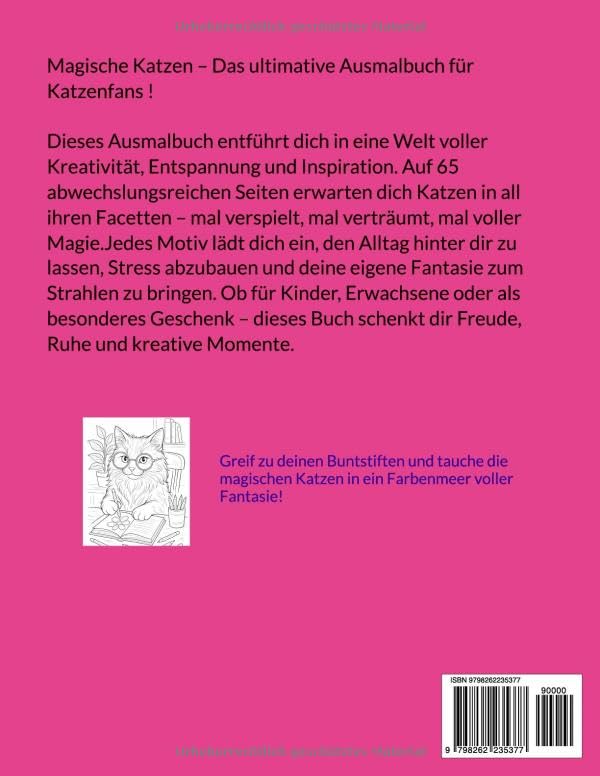 Magische Katzen – Das ultimative Ausmalbuch für Katzenfans