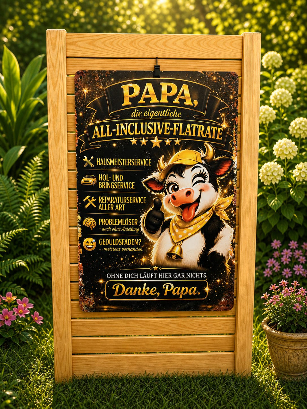 Emailleschild - Papa – All-Inclusive Flatrate