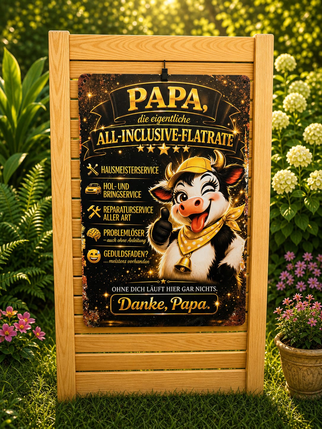 Emailleschild - Papa – All-Inclusive Flatrate