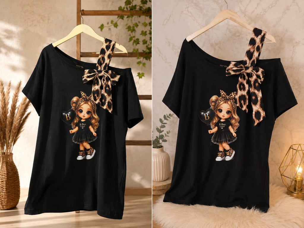 Leo & Leonie – Damen-Shirt mit Leo-Schleife