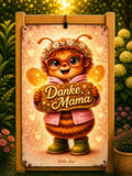 Emailleschild, Bella Bee „Danke, Mama“