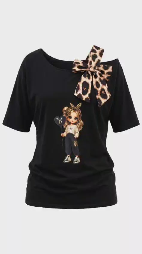Leo & Leonie – Damen-Shirt mit Leo-Schleife